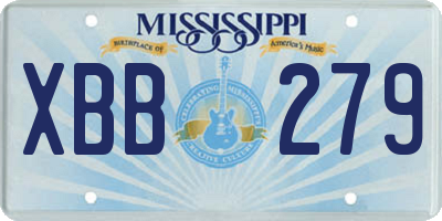 MS license plate XBB279