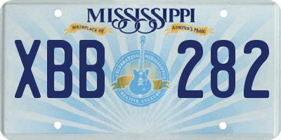 MS license plate XBB282