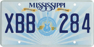 MS license plate XBB284