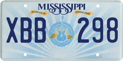MS license plate XBB298