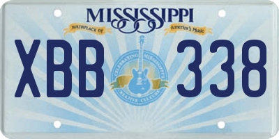 MS license plate XBB338