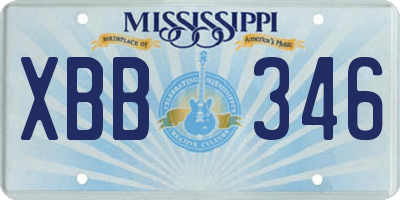 MS license plate XBB346