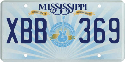 MS license plate XBB369