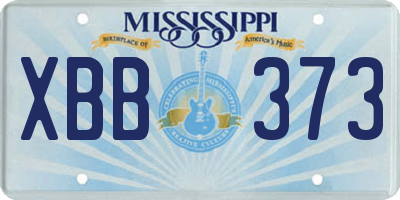 MS license plate XBB373