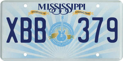 MS license plate XBB379
