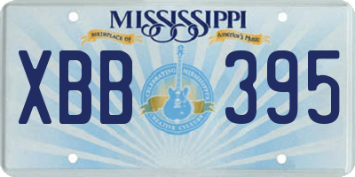 MS license plate XBB395
