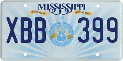 MS license plate XBB399