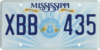 MS license plate XBB435