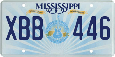 MS license plate XBB446