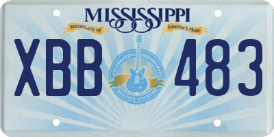 MS license plate XBB483