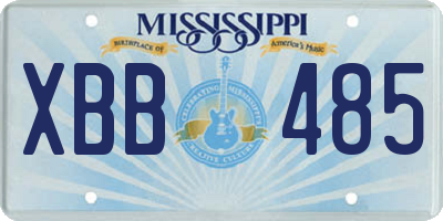 MS license plate XBB485