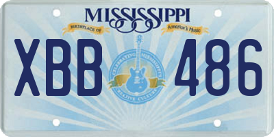 MS license plate XBB486