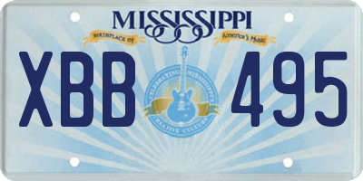 MS license plate XBB495