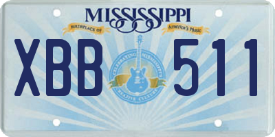 MS license plate XBB511