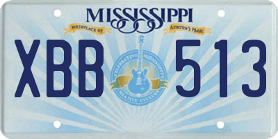 MS license plate XBB513