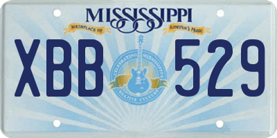 MS license plate XBB529