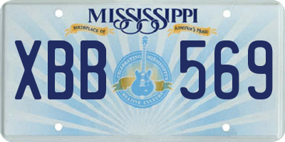MS license plate XBB569