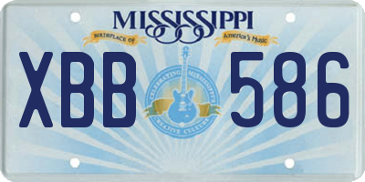 MS license plate XBB586
