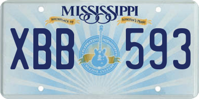 MS license plate XBB593