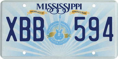 MS license plate XBB594
