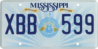 MS license plate XBB599