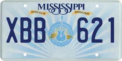 MS license plate XBB621