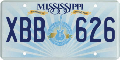 MS license plate XBB626