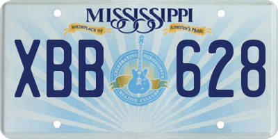 MS license plate XBB628