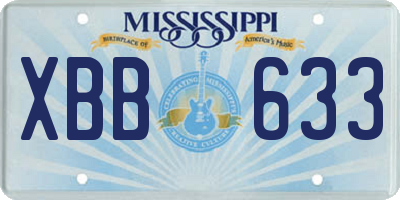 MS license plate XBB633