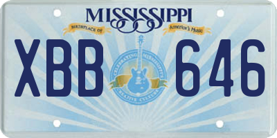 MS license plate XBB646