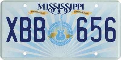 MS license plate XBB656