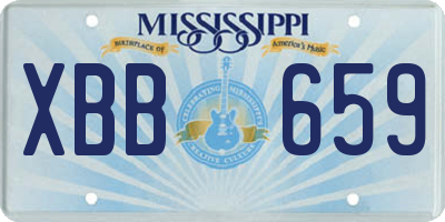 MS license plate XBB659
