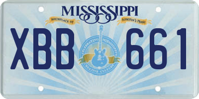 MS license plate XBB661