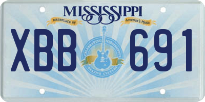 MS license plate XBB691