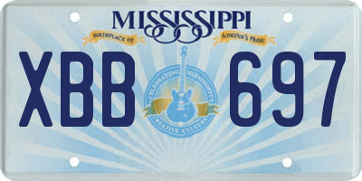 MS license plate XBB697