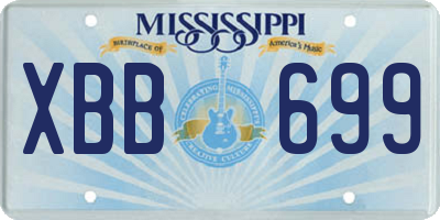 MS license plate XBB699