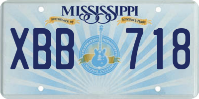 MS license plate XBB718