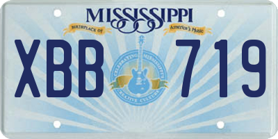 MS license plate XBB719