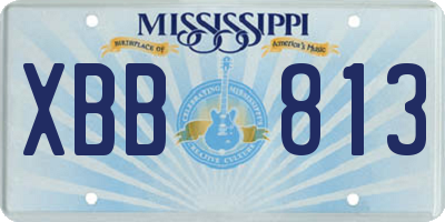 MS license plate XBB813