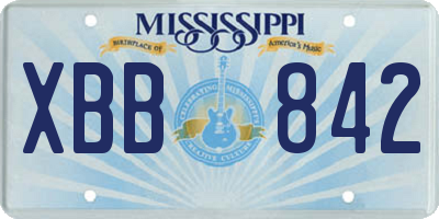 MS license plate XBB842
