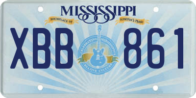MS license plate XBB861