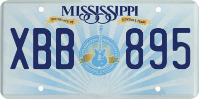 MS license plate XBB895