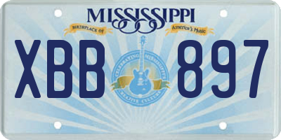 MS license plate XBB897