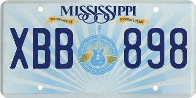 MS license plate XBB898