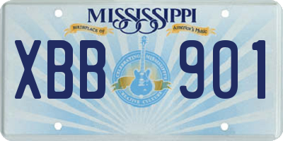 MS license plate XBB901