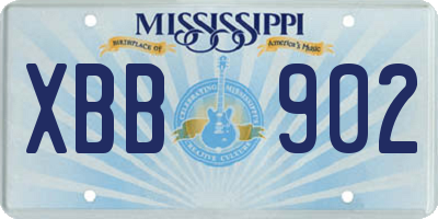 MS license plate XBB902