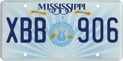 MS license plate XBB906