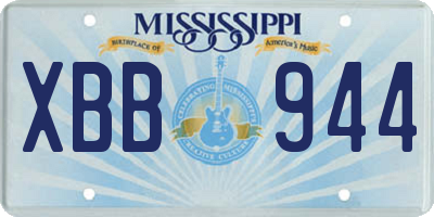 MS license plate XBB944