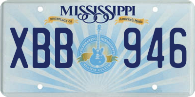 MS license plate XBB946