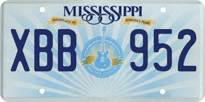 MS license plate XBB952